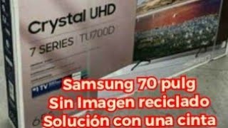 TV Samsung 70quot prende y apaga pantalla azul reparar con solo un pedazo de cinta pegante [upl. by Ydak]