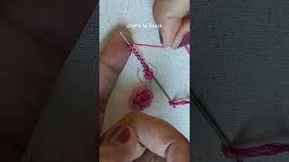 How to embroider bullion knot stitch  Brazilian Hand embroidery Lesson  Boolean knot stitch [upl. by Simonne614]