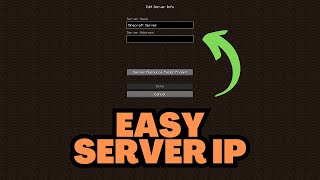 Minecraft Easy Server IP Address [upl. by Sarchet351]