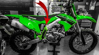 Installing Frame guards  Kawasaki KX250X [upl. by Salvay]