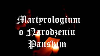 Martyrologium o Narodzeniu Pańskim [upl. by Ahtaga145]