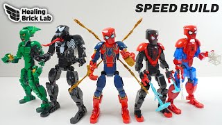 All LEGO Marvel Spider Man Figures sets Compilation Speed Build [upl. by Hazlip]