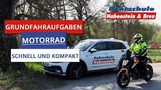 Grundfahraufgaben  Training  Motorradausbildung  Schnell und Kompakt  Klasse A A1 A2 B196 [upl. by Eruot]