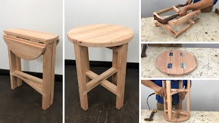 Taburete o Banquito Plegable de Madera Muy Bonito  Tutorial de Carpintería [upl. by Eltsyrk]