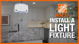 How to Install a Light Fixture  The Home Depot [upl. by Martino376]