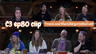 Travis and Marisha get called out  Critical Role  Bells Hells ep 80 [upl. by Nerrag265]