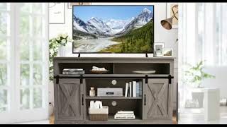 Sliding Barn Door TV Stand with Storage for TVs up to 65quot [upl. by Hildebrandt535]