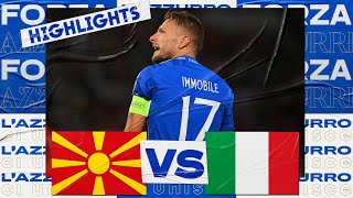 Highlights Macedonia del NordItalia 11  Qualificazioni EURO 2024 [upl. by Anialeh]