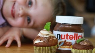 Domowy Przepis na babeczki czekoladowe z nutellą Nutella mufin [upl. by Jewell388]