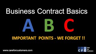 Business Contract Basics  Important Points to Remember When Putting Together a Contract [upl. by Ylrebma]