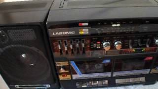 ANTIGUO RADIO GRABADORA AMFMCASSETTELASONIC 80s [upl. by Ykcim]