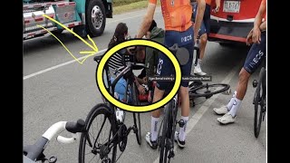 Egan Bernal Hits Bus At High Speed [upl. by Selwyn359]