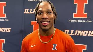 Spring practice Illinois defensive back Xavier Scott [upl. by Kepner]