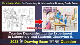 How to Color Demonstrating the Experiment in Laboratory and Students Observing it [upl. by Herzel937]