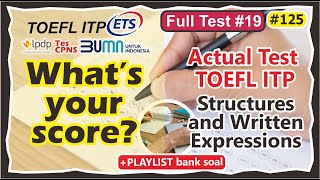 Actual Test TOEFL Structures Section 2 number 140 TES Bahasa INGGRIS SELEKSI BUMN [upl. by Eisse383]