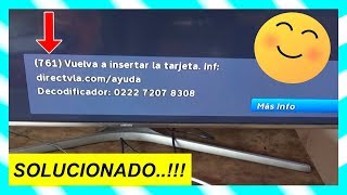 Como Solucionar Mensaje quotVuelva a Insertar Tarjetaquot DIRECTV 2024  ERROR 761762 DIRECTV [upl. by Aicargatla]