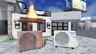 Epic 1 Unit Air Conditioners Burned  Roblox [upl. by Ahsitra226]