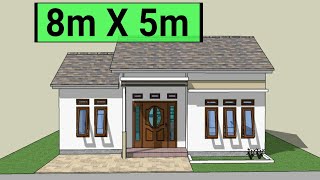 Rumah 8x5 Meter │ Desain Rumah Memanjang Kesamping [upl. by Eyar308]