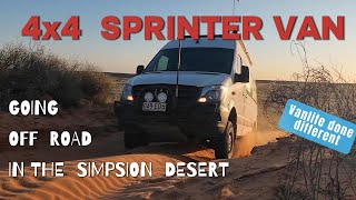 4x4 Sprinter Van Off Road in the Simpson Desert Van Life done different [upl. by Ardnad700]