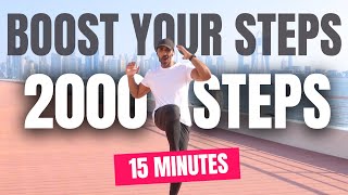 2000 steps in 15 minutes Low Impact Indoor Walking Workout [upl. by Jepson]