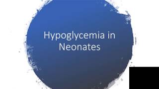 HYPOGLYCEMIA IN NEONATESNEWBORN [upl. by Elfont]