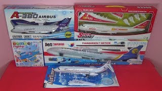 Unboxing Airbus A380 ARJ21 B3380 B25 bomber Boeing 737 plane models [upl. by Kendy112]