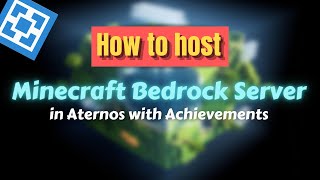 How to host Minecraft Bedrock Server Aternos With achievements [upl. by Carmelia]