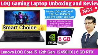 Lenovo LOQ Intel Core i5 12th Gen 12450HX  6 GB RTX 3050  Gaming laptop laptop for graphic design [upl. by Ssalguod]