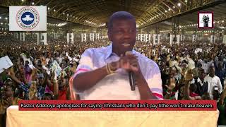 Pastor Adeboye apologises for saying Christians who don’t pay tithe won’t make heaven [upl. by Inaffit]