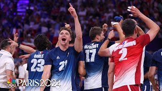 France overpowers Poland for mens volleyball gold medal in front of ELECTRIC crowd  Paris Olympics [upl. by Renato700]