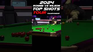 Ronnie OSullivan vs Gary Wilson Epic Shots 🤯  2024 Tour Championship snookermoments snooker [upl. by Clint]