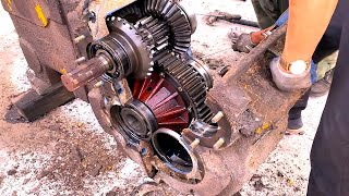 Road Roller Gearbox Restoration With Completely Broken Gears [upl. by Keldon607]