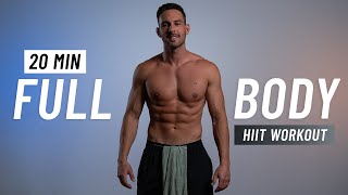 20 Min Full Body HIIT Workout No Equipment At Home [upl. by Nitsew]