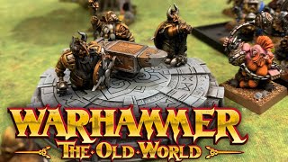 Warhammer The Old World Battle Report Orc amp Goblin Vs Dwarfen Mountain Holds  Royal Clan [upl. by Faye]