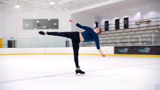 Roman Sadovsky practices his Short Program ahead of the 2024 World Figure Skating Championships [upl. by Anohsal862]