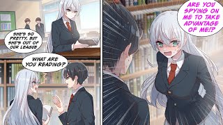 Manga Dub I ran into the cold girl at a book store she was reading a book on how to make friends [upl. by Htebizile]