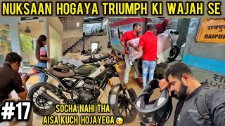 Bike Ko PARCEL Karna Pad Gaya TRAIN Mai😓To Hyderabad Ep17 Triumph Scrambler 400 X  Sagar Tumkur [upl. by Koral]