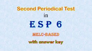 Second Grading Periodical Test in EsP 6 melcbased [upl. by Edge]