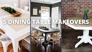 5 Kitchen TABLE Designs  Dining TABLE Makeovers [upl. by Aniretak]