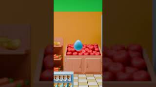 Humpty Dumpty Grocery Store Egg Chase  shorts cocomelon dance song [upl. by Haron]