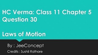 HC Verma Chapter 5 Solution 30  Laws of Motion  Class 11 Physics  JeeConcept [upl. by Anotyal]