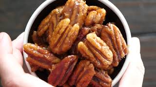 Easy Keto Candied Pecans Recipe  4g carbs amp 5 ingredients [upl. by Eclud52]