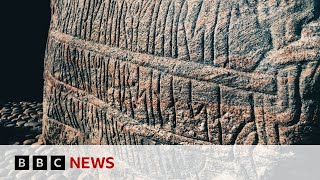 Jelling Stone 3D scans reveal power of a Viking queen  BBC News [upl. by Nigem]