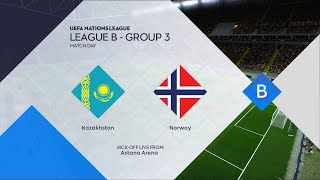 Kazakhstan vs Norway  202425 UEFA Nations League  PES 2021 [upl. by Vevine931]