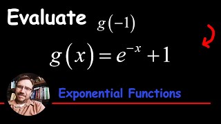 Evaluate gx  ex  1 a Natural Exponential Function g1 [upl. by Harbed270]