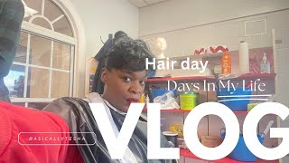 Weekly Vlog Hair Day salon visit healthy hair ditl [upl. by Gilchrist]