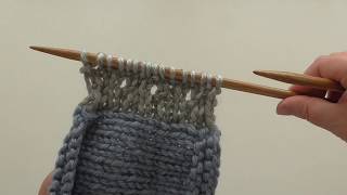 Learn to Knit  Intermediate  1 Stitch Button Hole UK [upl. by Anatnom]