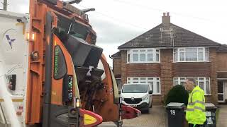 Recycling bin men emptying bins in Bournemouth part 3 21122023 [upl. by Eelimaj413]