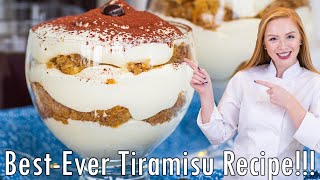 The BESTEver Classic Tiramisu Recipe Traditional Italian Recipe [upl. by Esimorp]