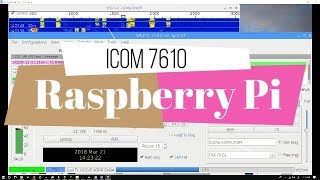 Icom 7610 Raspberry Pi 3 WSJT X FT8 Demo [upl. by Nylia]